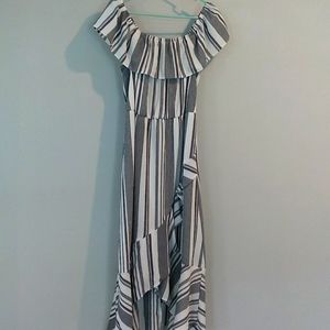 High-low off shoulder dress